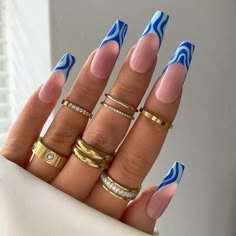 50+ Y2K Nails For a Trendy Mani; swirl nails! This includes blue nails, blue nail ideas, Y2k nails acrylic, y2k nails acrylic long, y2k nails simple, y2k nails square, square nails long, swirl nails square & more! This also includes y2k nail designs, y2k nail art, y2k nail ideas, y2k nails simple, y2k nails blue, acrylic nails blue, press on nails, trendy nails, cute nails, smiley face nails, bright nails, summer nails & more! #y2knails #y2knailideas #y2knailssimple #y2knailsacrylic Beach Rings, Y2k Nails, Beach Nails, Stiletto Nails, Nude Nails, Nails Inspo, Blue Nails, Black Nails, Nails Nailart