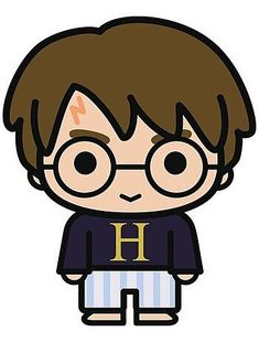 an image of harry potter with glasses on his face and the letter h in front of him