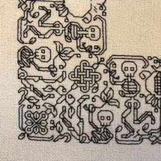 the cross stitch pattern is very detailed and looks like it could be done on fabric