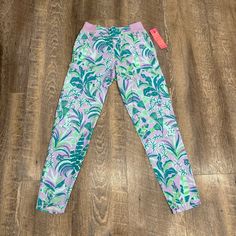 Lilly Pulitzer Run Around Pants Size Xxs Nwt. Purple Iris On The Chase Print. Luxletic Line From Lilly Pulitzer. Velvet Sweatpants, Blue Yoga Pants, Silk Joggers, Satin Joggers, Linen Drawstring Pants, Pink Lillies, Lounge Pants Womens, Joggers Track Pants, The Chase