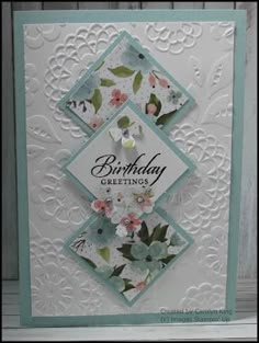 a birthday card with flowers on it