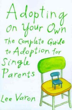 a drawing of a chair with the words adopting on your own, and an image of