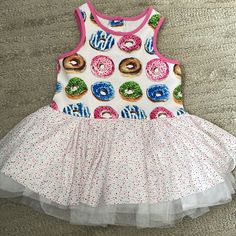 Nwot Donut Dress Perfect For Girls Birthday Party! Donut Dress, Girls Party, Kids' Dresses, Pink White, Tulle Skirt, Girl Birthday, Kids Shop, Birthday Party, White