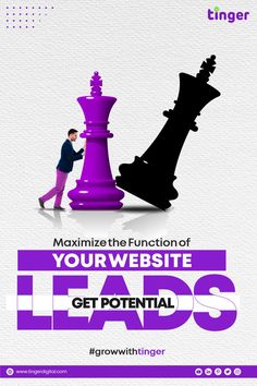 an advertisement for a website with chess pieces on it