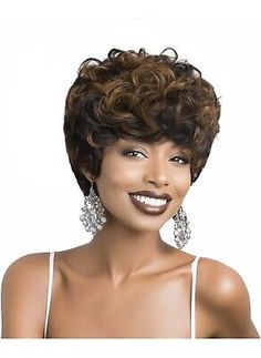 Short Wigs for Women Synthetic Pixie Cut Short Curly Wigs Natural Brown Wigs | eBay Short Curly Wigs, Brown Wig, Short Wigs, Short Pixie, Curly Wigs, Short Cuts, Natural Brown, Pixie Cut, Short Curly