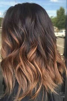 Espresso Ombre Hair, Cooper Balayage Dark Brown, Sombre Brown Hair, Sunflower Hair Color Ombre, Brunette Ombre Hair, Brown Hair Tones, Blonde Sombre, Ombre Hair Ideas, Coffee Brown Hair