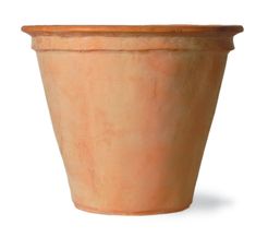 a clay pot is shown on a white background