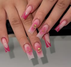 Cute Pink Nails, Grunge Nails, Simple Acrylic Nails, Glow Nails