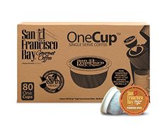 onecup coffee single serve coffee pods, 80 counts per box pack of 6