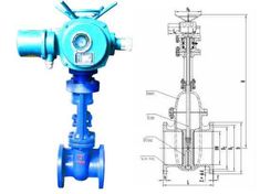 an image of a blue valve and drawing