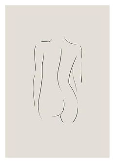 a drawing of the back of a woman's body, with lines drawn on it