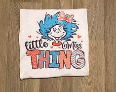 Dr Seuss Thing One Shirt Handmade Sublimation  Polyester shirt Dr Seuss Shirts Kids, Dr Seuss Shirt Ideas, Dr Seuss Shirt, Dr. Seuss Shirts, Dr Seuss Shirts, 70s Theme Party, Dr Seuss Week, Thing One, Pajama Day