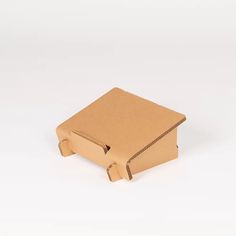 an open brown box on a white background