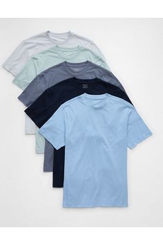 5-pack/Super soft cotton jersey/Crew neck/Short sleeves/Straight hem/This shirt is Real Good: Made with the planet in mind & a promise to continue to do better. Do Better, American Eagle Outfitters, Women's Jeans, American Eagle, Women Jeans, Short Sleeves, Crew Neck, T Shirts, T Shirt