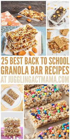 25 best back to school granola bar recipes