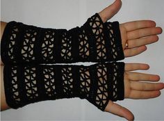 The pattern written in American crochet terms for 4ply cotton thread.SKILL LEVEL - INTERMEDIATE Fingerless Mittens Crochet, Fingerless Mittens Pattern, Crochet Wrist Warmers, Glove Pattern, Crochet Gloves Pattern, Crochet Fingerless Gloves, Crochet Mittens, Crochet Magazine, Mittens Pattern