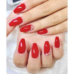 Crveni Nokti, Red Ombre Nails, Cruise Nails, Fancy Nails Designs, Classy Acrylic Nails, Red Nail Designs, Red Nail, Ballerina Nails, Nail Designs Glitter