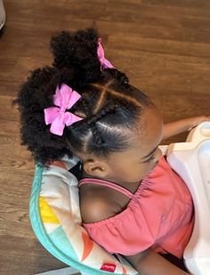 Criss Cross Twisted Ponytail Cute Natural Hairstyle For Black Toddler Hairstyles For Lil Girls Ideas Black, Quick Styles For Little Black Girls Hair Down, Toddler Girl Natural Hairstyles Black, Cute Little Black Girls Hairstyles Easy, Two Ponytails For Kids, Natural Little Black Girls Hairstyles, Toddler Black Girls Hairstyles Ponytails, Black Girls Hairstyles Little Kids, Styles For Little Black Girls Hair