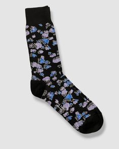 Floral Socks, Knit Logo, Office Look, Designer Items, Cool Socks, Dress Floral, Paul Smith, Sell Items, Black Knit