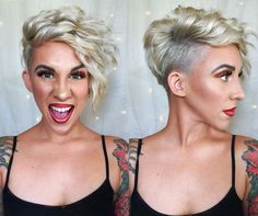 Hairstyles Cut, Hair Undercut, Short Curly Haircuts, Edgy Short Hair, Peinados Fáciles Para Cabello Corto, Short Wedding Hair, Hair Color And Cut, Cute Hairstyles For Short Hair