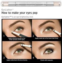 How to brighten your eyes..."The angel effect" Mekap Mata, Make Your Eyes Pop, Makeup Tip, Make Up Inspiration, Celebrity Makeup Artist, Eye Make, Love Makeup, All Things Beauty, How To Make Your