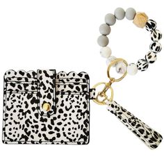 Leopard Print Silicone Beaded Wristlet Id Holder Our Wristlet Id Card Holders Are Unique, Lightweight And Comfortable. They Feature A Colorful Tassel And A Bangle For Easy Portability. Great For Carrying Just The Essentials With You. Wallet Can Be Detached From The Bangle If You Just Want To Stash Your Cards And Cash In Your Pocket Rather Than Your Wrist! This Item Is Very Popular In Boutiques And Chic Stores, Typically Selling Out Of Stock Fast So Grabs Yours While You Can! They Also Make Great Adjustable White Beaded Bracelet For Everyday, Adjustable White Wristlet With Wrist Strap, Trendy Beaded Wristlet For Everyday Use, Trendy White Wristlet, Trendy White Beaded Wristlet, Casual White Wristlet For Everyday Use, Beaded Wristlet, Black White Fashion, Silicone Beads