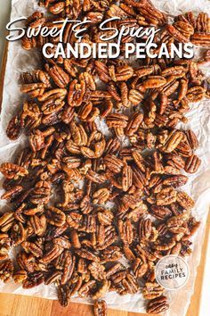 These Sweet and Spicy Pecans are perfect for snacking or for adding texture and flavor to any recipe! These spicy candied pecans are tossed in butter and sweet spices, then coated in a maple, orange, and brown sugar. Serve these spicy pecans recipe as a snack or sprinkle over mashed potatoes, baked brie, roasted veggies, or even your favorite cereal. These sweet and spicy pecans with brown sugar won't last long! Sweet And Spicy Roasted Cashews, Sweet And Spicy Nut Mix Recipe, Sweet And Spicy Nuts Recipe Pioneer Woman, Spicey Baked Pecans, Spiced Candied Pecans Recipe, Spicy Pecans Recipe Holidays, Sweet And Spicy Nuts Recipe, Sweet And Spicy Mixed Nuts Recipe, Spicy Candied Pecans Recipe