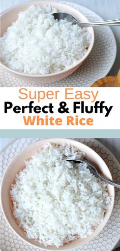 how to make white rice that is perfect every time and it's super easy