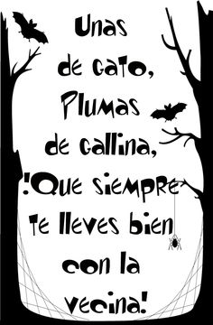 a black and white poster with the words in spanish, written on it's side