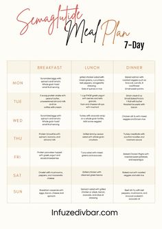 7 Day Semaglutide Meal Plan Meals On Semaglutide, Semaglitude Diet, Semiglutide Food Plan, Foods To Eat On Semaglutide, Saxenda Diet Plans, Semaglutide Food List, Compound Semaglutide Meal Plan, Semaglutide Diet Recipes, Semaglutide Meal Prep