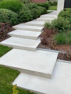 concrete steps leading up to a house