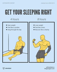 a poster showing how to get your sleeping right