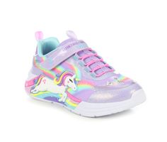 Step into a world of sparkle and whimsy with the Girls Skechers Unicorn Chaser Light-Up Shoes, where every step ignites a trail of magical lights. These enchanting sneakers blend comfort with fantastical charm, perfect for lighting up playdates and sparking imaginations. Let her shine bright with shoes that bring her unicorn dreams to life! Magical unicorn and rainbow motifs on the side panels light up with every step, Soft and breathable textile upper for all-day comfort, Adjustable hook-and-lo Unicorn Shoes, Unicorn And Rainbow, Rainbow Shoes, Light Up Shoes, Unicorn Horn, Magical Unicorn, Skechers Women, Big Kid, Side Panels