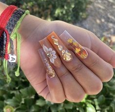 Fall Sets Nails, Fall Thanksgiving Nails, Acrylic Nails Nude, Gel Acrylic Nails, Fall Acrylic Nails, Coffin Shape Nails, Drip Nails, Thanksgiving Nails