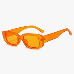 Brand New & Never Worn Trendy Orange Sunglasses Orange Glass Sunglasses For Spring, Orange Sunglasses For Spring Vacation, Casual Orange Rectangular Sunglasses, Casual Orange Sunglasses For The Beach, Casual Orange Sunglasses For Beach, Retro Rectangle Sunglasses, Orange Sunglasses, Marc Jacobs Sunglasses, Quay Sunglasses