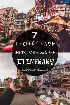 christmas market in germany with text overlay that reads 7 perfect days christmas market itinerary