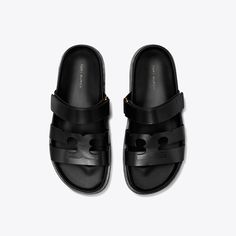 Minimal and effortless, our Ines Sport slide is updated with sharp lines featuring a split take on our signature Double T. A velcro strap secures the foot and an ergonomic footbed — cupped by a rubber sole — adds supreme comfort. Footwear Design Women, New Fragrances, Slides Shoes, Designer Sandals, Wallet Accessories, Handbag Shoes, Velcro Straps, New Handbags, Designer Shoes