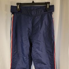 Great pair of vintage blue ski pants in great shape. 100% Nylon and Polyester. Made in Montreal Canada, Mont Tremblant Ski Pants. Has Velcro waist and zippers on on both pant legs that work great. Length is 105 cm, Waist is 38 cm which can be shortened or lengthened with the Velcro waist. Blue Skiing Bottoms For Winter, Winter Skiing Nylon Pants, Casual Blue Skiing Bottoms, Casual Full-length Skiing Bottoms, Fitted Full-length Skiing Pants, Ski Pants Kids, Mont Tremblant, Ski Pants, Montreal Canada