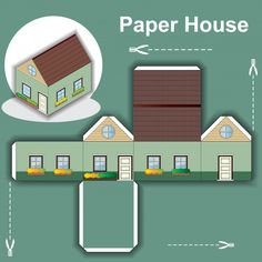 a paper house is shown with an arrow pointing to it