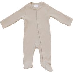 These are our new ribbed footed baby pajamas. They are made out of an Organic Cotton ribbed fabric and are done up with snaps. This features snaps from the top and bottom meant for easy diaper changes. We have a lot of gender neutral options making them great for all babies. The functionality softness of our fabric make them a baby essential. Each pajama up to size 6-12 has hand cuffs, and size 12-18 has foot grips. Wash in cold water Fit True to Size 95% Organic 5% Spandex Measurements in inche Cotton Ribbed Onesie In Solid Color, Ribbed Cotton Onesie, Solid Color Cotton Ribbed Onesie, Ribbed Cotton Onesie For Loungewear, Hand Cuffs, Baby Pajamas, Ribbed Fabric, Oatmeal, Gender Neutral