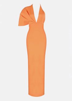 Description Color: Orange Neckline: V-Neck Decoration: Hollow Out Style: Sexy & Club Dresses Length: Ankle-Length Material: Polyester, Spandex Closure Type: zipper Waistline: Natural Factors Reminder: Dry clean;Don't fold or pressure;Don't hang on a hanger Occasion: Club/Party/Wedding/Celebrity Evening/Cocktail/Red carpet/Runway Size Chart Size IN Bust Waist Hip XS 32.28-33.86 25.20-26.77 35.43-37.01 S 33.86-35.43 26.77-28.35 37.01-38.58 M 35.43-37.01 28.35-29.92 38.58-40.16 L 37.01-38.58 29.92- V-neck Bodycon Dress For Gala, Elegant V-neck Bandage Mini Dress, Chic V-neck Bandage Dress For Spring, Fitted V-neck Bodycon Dress For Gala, Fitted V-neck Bandage Dress For Evening, Spring V-neck Bodycon Evening Dress, Formal V-neck Bandage Dress For Summer, Spring V-neck Evening Bodycon Dress, Elegant V-neck Bandage Dress For Summer