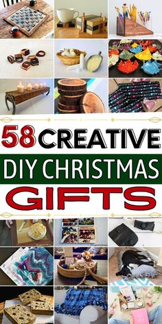 a collage of photos with the words creative diy christmas gifts