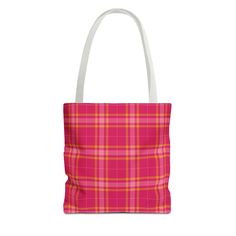 Discover the perfect blend of style and functionality with our Magenta Check Tote Bag! Crafted with high-quality, medium-weight 100% spun polyester, this tote is designed to withstand the rigors of daily use, making it an ideal accessory for your busy lifestyle. The material boasts a sturdy 6.49 oz/yd² (200 g/m²) fabric weight, ensuring longevity and resistance to wear and tear. Our tote bags come in three convenient sizes, each featuring a large storage compartment that caters to all your essentials, from laptops to groceries. We take pride in the construction of our bags, featuring double-stitched seams for added durability. Each tote is equipped with soft yet robust cotton webbing straps in a classic cream color, offering comfortable handling and a chic contrast to the vibrant magenta c Cheque Design, Soft Bristle Brush, Large Storage, Laundry Detergent, Check Pattern, Stylish Accessories, Fabric Weights, Tote Bags, Polyester Fabric