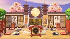 Animal Crossing Island Inspiration Japan, Zen Acnh, Japanese House Exterior, Asian Maps