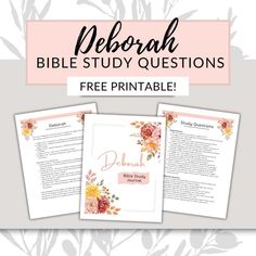 the free printable bible study questions