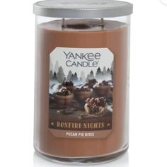 yankee candle bonfire nights pecan pie bites scented candle, 8 5 - ounce jar