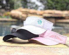 Distinct Headwear Presents... Hibiscus Embroidered Ladies Visor Shown on: 🌺White visor with teal hibiscus. FOR BULK ORDERS - Need 10 or more visors or an event? We can special order more colors - send us a message for more options. Not a visor person? We can also make this design on a baseball or high ponytail cap for a small additional charge - message us for more information. VISOR FEATURES: -Ladies fit, 100 percent cotton. -Adjustable, hook and loop closure. -Can be hand washed in cold water Beach Visor, Tennis Birthday, Ponytail Cap, Womens Visor, Flower Cute, Hawaii Trip, Firefighter Wife, Beach Cruise, Tennis Gifts