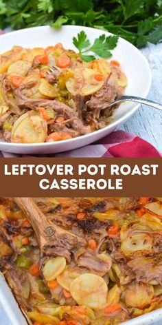 the leftover pot roast casserole is ready to be eaten