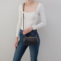 This vintageinspired frame crossbody has wallet organization and a convertible strap, allowing you to carry it as a clutch or short shoulder. Cora Wallet Crossbody In Pebbled Leather  Black SLG CROSSBODY Bag in Black | Hobo® Made By Mary, Sweater Jumpsuit, Convertible Bags, Wallet Organization, Crossbody Wallet, Leather Care, Sweater Skirt, Handbags On Sale, Laptop Sleeves