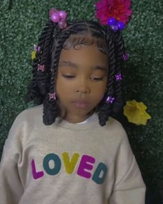 Kid Braids Natural Hair, Cute Braids For Kids Black, Kids Graduation Hairstyles Black, Girl Loc Styles Kids, Dread Hairstyles For Kids, Cute Twist Hairstyles For Kids, Kid Twist Hairstyles, Kids Loc Styles Daughters, Kids Weave Hairstyles